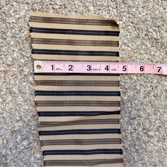 Khaki & Black Stripe Textured Upholstery Fabric - 2 Pieces - Picture 13 of 13